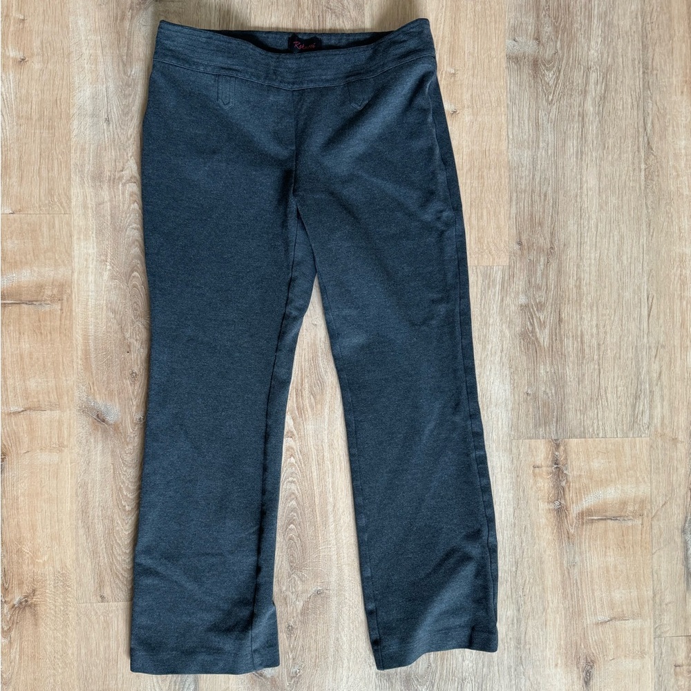 Dark Gray Women's Work Pants - Relaxed Fit